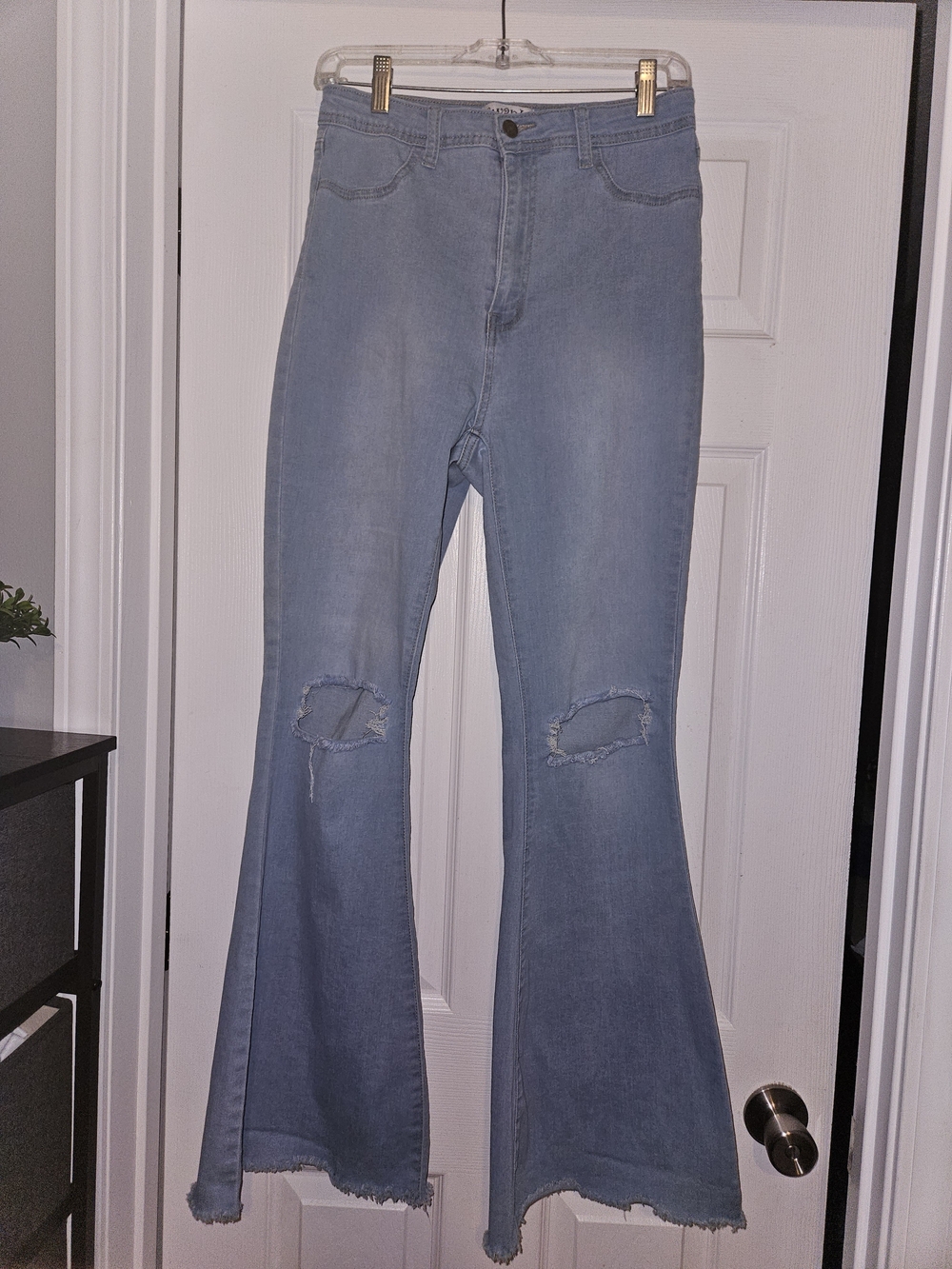 Light Blue Women's High-Rise Flare Jeans